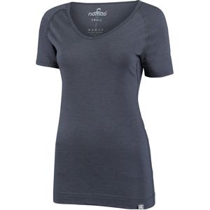 NOMAD® Pure Merino Thermoshirt Dames | Grijs | L | Korte Mouw | Thermo Shirt 100% Merinowol