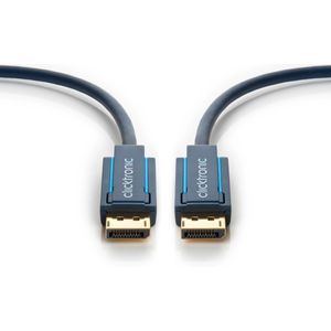 clicktronic DisplayPort Aansluitkabel 7.50 m 70714 Vergulde steekcontacten Blauw [1x DisplayPort stekker - 1x DisplayPort stekker]