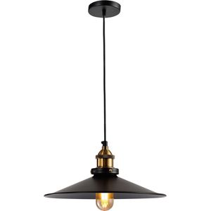 QUVIO Hanglamp Retro - Strak Design met Gouden Decoratie - Diameter 30 cm