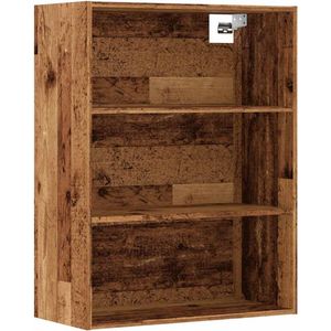 vidaXL Hangkast - 69,5x32,5x90 cm - Oud houtkleurig Hangkast - Houten Kast - Wandkast - Opbergkast - Vintage Kast