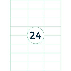 Rillprint A4 Stickervellen - Verzendetiketten Stickers - 24 Per Vel - 70x37MM