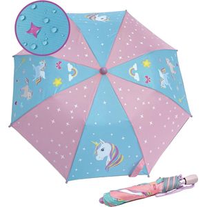 Kleurverandering paraplu kinderen jongens en meisjes - vele motieven - kleurverandering bij regen - zakparaplu - past in elke schooltas - stormbestendig - cadeaus voor de eerste schooldag - met