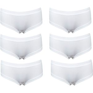 6-Pack Dames Hipsters Beeren Young Wit - maat L