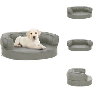 vidaXL Hondenmand - Comfortabel huisdierenbed - Sterke stof - Luxe uitstraling - Anti-slipvoering - Grijs - 60 x 42 x 19 cm - Dierenkussen