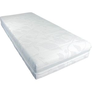 Slaaploods.nl Queen de Luxe - Pocketvering Matras - Traagschuim Afdeklaag - 70x190x25 cm - Medium