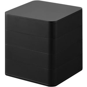Yamazaki Sieradendoos Vierkant - 4 niveaus - Tower - Zwart