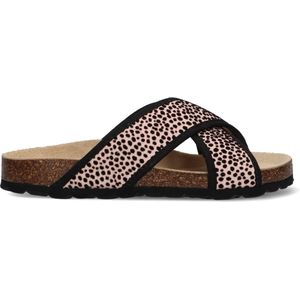 Braqeez 422422-570 Meisjes Slippers - Roze/Print - Imitatieleer - Geen Sluiting