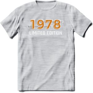 1978 Limited Edition T-Shirt | Goud - Zilver | Grappig Verjaardag en Feest Cadeau Shirt | Dames - Heren - Unisex | Tshirt Kleding Kado | - Licht Grijs - Gemaleerd - L