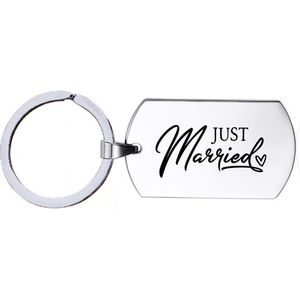 Sleutelhanger RVS - Just Married