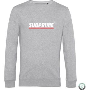 Subprime - Heren Sweaters Sweater Stripe Grey - Grijs - Maat XL
