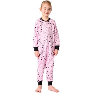 Merry Style Kinder Pyjama - ronde hals - lange mouwen - lange broek met zakken - Katoen - MS-MS10-186-PJ - Rosa Punkte Schwarz - 158-164