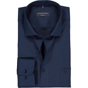 Casa Moda - Heren Overhemd - Strijkvrij - met Borstzakje - Regular fit - Navy