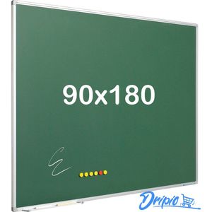 Krijtbord PRO - Magnetisch - Schoolbord - Eenvoudige montage - Geëmailleerd staal - Groen - 90x180cm