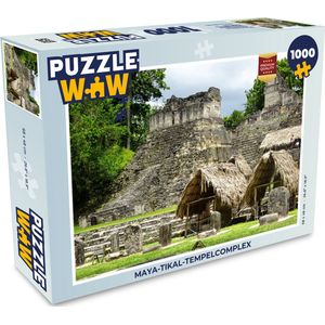 Puzzel Maya-Tikal-tempelcomplex - Legpuzzel - Puzzel 1000 stukjes volwassenen