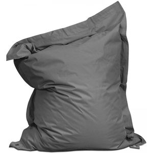 Oviala - Polyester grijze tuinpoef 140 x 120 cm