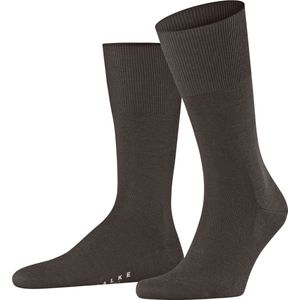 FALKE Airport warme ademende merinowol katoen sokken heren bruin - Matt 39-40