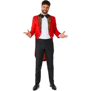 Suitmeister Circus Kostuum - Heren Pak - Carnaval, Halloween Kostuum - Rood - Maat: S