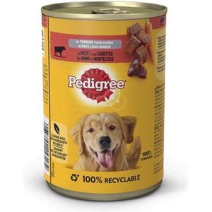 5x Pedigree Blik met rundvlees en worteltjes in paté - 400g