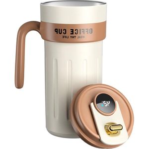 Reizen Koffie 650ml Mokken-Roestvrij Staal Vacuüm Cup-Isolatie-Temperatuurmeter - LED Touch Screen Smart Mok .