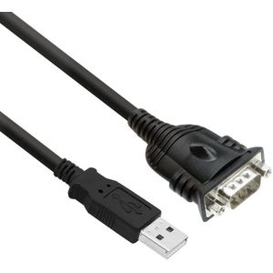 Eminent EM1016 0.6m USB A RS-232 Zwart seriële kabel