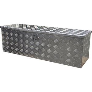 Gereedschapskist aluminium 1485x380x380mm kofferslot - Disselbak - Disselkist - Gereedschapskist - Disselkist Aanhangwagen - Novio