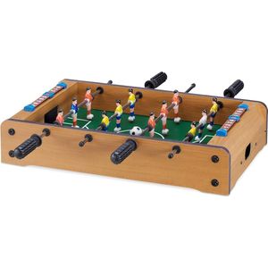 voetbaltafel, tafelmodel, HBD: 11 x 51 x 50 cm, voor kinderen, volwassenen, kickertafel, groen-bruin