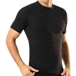 Onderhemd - heren - XXL - ronde hals - 3-pack - T-shirt met korte mouwen van katoen - zwart -Valeroso - HQ