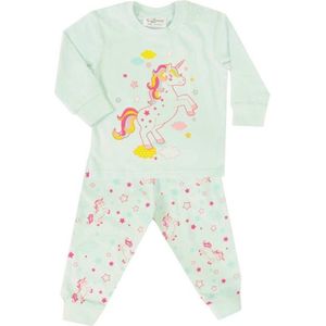 Fun2Wear Unicorn / Eenhoorn - Paarden - Kinder / Tiener pyjama - Mint - Maat 176