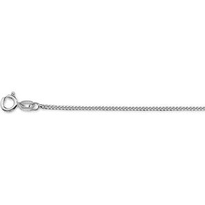 YO&NO - Ketting - Witgoud - Gourmet - 1,2mm -  41-43-45cm -  Sieraden vrouw - Heren - 14k - 585 goud