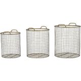 Light & Living PERLIS Mand Ø33x42+Ø38x47,5+Ø43,5x53 cm brons Set van 3