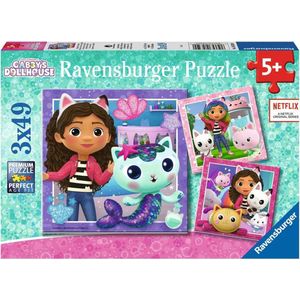 Ravensburger puzzel Gabby's Dollhouse - Legpuzzel - 3x49 stukjes