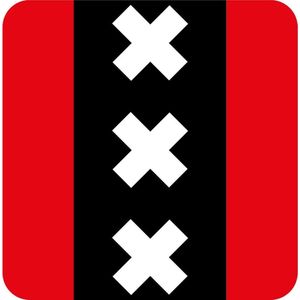 45x stuks Amsterdam onderzetters / bierviltjes van karton stad thema - Ajax / Pride / Damsco - glasonderzetters / onderleggers - Amsterdam feestartikelen