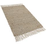 ZERDALI - Laagpolig vloerkleed - Beige - 50 x 80 cm - Katoen