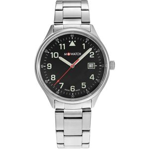 M+Watch by Mondaine - Aero 41 WBL.40220.SJ - Swiss Made Herenhorloge - Datumaanduiding - 41mm