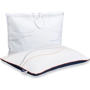 Active Pillow | Hoofdkussen | 15 cm hoog | Ergonomisch | Zomerzijde en winterzijde | Geschikt voor rugslapers en zijslapers | Wasbare tijk op 40 graden | Ventilerend | Anti allergeen | Traagschuim |