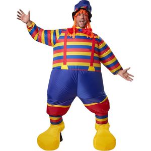 dressforfun - Opblaasbaar kostuum clown - verkleedkleding kostuum halloween verkleden feestkleding carnavalskleding carnaval feestkledij partykleding - 302360