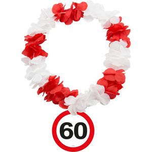 60 Jaar verkeersbord bloemenslinger