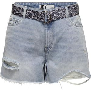 Jacqueline de Yong Broek Jdyhailey Hw Destroy Belt Shorts Dn 15325290 Light Blue Denim Dames Maat - S
