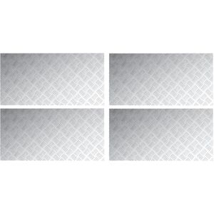 vidaXL - Aluminium - Checker - Platen - 4 - st - Anti-Slip - 100x50 - cm