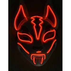 Feestmasker Fox - Wit LED licht - meerdere standen -  - Wit | Rood