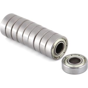 8X19X6 Rvs Bearing10 Pcs Hittebestendig Duurzaam Multifunctioneel Miniatuur 698ZZ Kogellagers van Staal