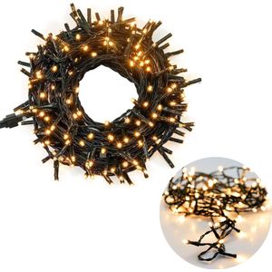 Cheqo® Kerstboomverlichting voor Binnen en Buiten - Kerstlampjes - Led Verlichting - Kerstverlichting - 240 LED - 18 Meter - Extra Warm Wit