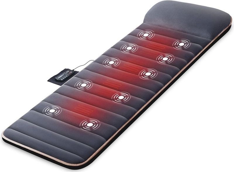 Massagemat met 10 Vibrerende Motoren en 4 Verwarmingszones voor Rugpijnverlichting
