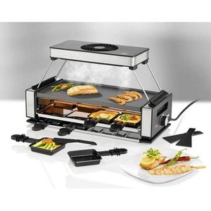 Unold RACLETTE 48785 Rookloos - Raclette grill/grill - Gourmetstel - Zilver - Zwart