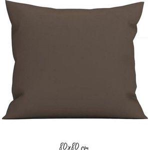 Heckettlane Bruin Kussensloop 80x80 cm, gemaakt van 100% Katoen-Perkal