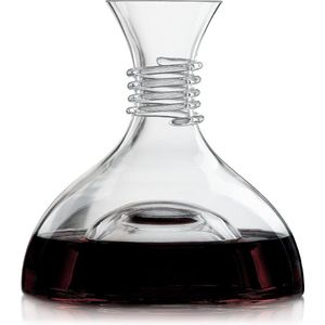 Nachtmann kristalglazen decanter 10 liter - rood en wit - set van 2