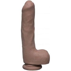 Doc Johnson Uncut D - Realistische ULTRASKYN Dildo met Ballen - 22 cm tan