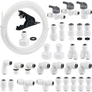 Universele Waterinlaatpijp 30 Stuks - 10 Meter Koelkastslang - 1/4 Inch Pushfit Connector voor Waterleiding