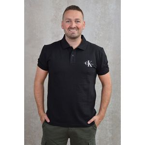 Calvin Klein Jeans Monologo Polo Polo Met Korte Mouwen Zwart M Man