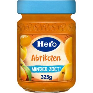 Hero - Abrikozen Jam Minder Zoet - 325 g - Doos 6 pot